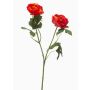 Kunst Ranunkel Blumenzweig FLORANCE, dunkelorange, 45cm