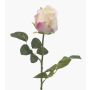 Rose künstlich DIXLEN, weiß-rosa, 70cm, Ø7cm