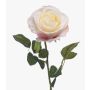 Künstliche Rose BRUNETTE, weiß-rosa, 70cm, Ø11cm