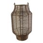 Eisen Laterne EMANUELE, mit Henkel, bronze, 48cm, Ø28cm