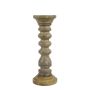 Mangoholz Kerzenhalter SERAPHINE, braun, 30cm, Ø11cm