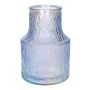 Blumenvase LUCIENNE aus Glas, mit Muster, lavendel-irisierend, 19,8cm, Ø13,5cm
