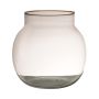 Blumen Vase GANJA, Glas, recycelt, klar, 20cm, Ø19cm