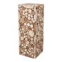 Holz Pflanzensäule ARAMANTE mit Baumscheiben, natur, 21x21x67cm