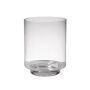 Glas Windlicht APIRADI mit Fuß, klar, 24cm, Ø18cm