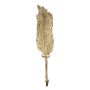 Wandhaken Feder ALPHONSINE aus Aluminium, gold, 33x7,5x0,5cm