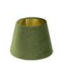 Samt Lampenschirm KURANO, apfelgrün-gold, 18cm, Ø25cm