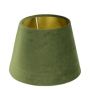 Samt Lampenschirm KURANO, apfelgrün-gold, 21cm, Ø30cm