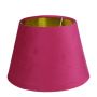 Samt Lampenschirm KURANO, fuchsia-gold, 21cm, Ø30cm