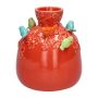 Ballonvase BIRDIE aus Keramik, mit 3D Vögeln, rot-blau-grün-orange, 16cm, Ø14cm