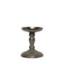 Aluminium Kerzenhalter ELIZABELLE, gehämmert, silber, 12,5cm, Ø9,5cm