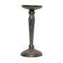 Aluminium Kerzenhalter ELIZABELLE, gehämmert, silber, 22cm, Ø10cm