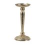 Aluminium Kerzenhalter ELIZABELLE, gehämmert, gold, 22cm, Ø10cm