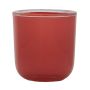 Teelichthalter NICK aus Glas, lachsorange, 7,5cm, Ø7,5cm