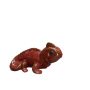 Tierfigur Chamäleon ALOVIA aus Keramik, outdoor, dunkelrot, 20x12x11cm