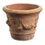 Terrakotta Pflanztopf VONDAR mit Motiv, handmade, outdoor, 51cm, Ø69cm