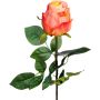 Künstliche Rose SUNJIK, orange-rosa-gelb, 75cm, Ø7cm