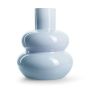 Dekovase HALLYN aus Eco Glas, blau-glänzend, 35cm, Ø29cm