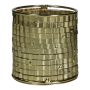 Teelichtglas DESTINAY, Metall Verzierung, champagner-gold-klar, 8cm, Ø8cm