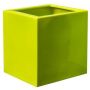 Blumentopf DILLY aus Fiberstone, glänzend, outdoor, limettengrün, 50x50x50cm