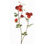 Unechter Kohl-Rosen Zweig LORRAINE, Eco Collection, rot-orange, 60cm, Ø3cm