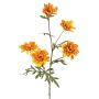 Kunstzweig Chrysantheme PRUDENCE, Eco Collection, gelb-orange, 75cm, Ø5-6,5cm