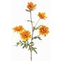 Kunstzweig Chrysantheme PRUDENCE, Eco Collection, gelb-orange, 75cm, Ø5-6,5cm