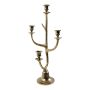 Aluminium Geweih Kerzenhalter ALLEANDRO für Stabkerzen, gold, 58cm