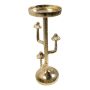 Aluminium Kerzenständer ALPHONSO, Pilzoptik, gold, 30cm, Ø10cm