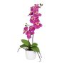 Textil Phalaenopsis Orchidee MORLEK, Keramiktopf, Wurzeln, pink, 60cm