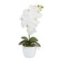 Textil Phalaenopsis Orchidee DRINTOR, Keramiktopf, Wurzeln, weiß, 40cm