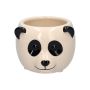 Übertopf Panda KIRINA aus Keramik, weiß-schwarz, 9,3x8,4x6,5cm