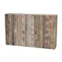Rustikales Holzpodest KIRYON mit natürlicher Maserung, outdoor, braun, 118x25x75cm