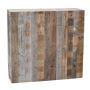 Rustikales Holzpodest KIRYON mit natürlicher Maserung, outdoor, braun, 78x25x75cm