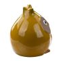 Tierfigur Eule LETRY aus Keramik, outdoor, senfgelb, 20x19x22cm