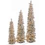 Schmaler künstlicher Weihnachtsbaum LEKNES, beschneit, LEDs, 180cm, Ø45cm
