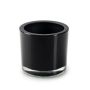 Teelichtglas JOHN FIRE, schwarz, 8cm, Ø9cm