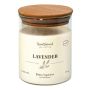 Duftkerze FERDINANDINE im Glas, Sojawachsmischung, Lavender, elfenbein, 10cm, Ø8cm, 40h - Made in Germany