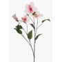 Kunstzweig Hibiskus TRUGEN mit Blüten, weiß-pink, 85cm