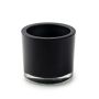 Teelichtglas JOHN FIRE, schwarz-matt, 8cm, Ø9cm