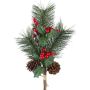 Deko Tanne Ilex Bund TULVA, Beeren, Zapfen, rot, 35cm