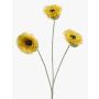Kunstzweig Mohnblume WHONRA, gelb, 60cm, Ø7cm