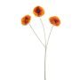 Kunstzweig Mohnblume WHONRA, orange, 60cm