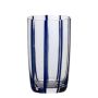 Wasserglas OCTAVIUS mit Streifen, blau-klar, 13cm, Ø8cm