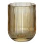 Wasserglas GENOVEFA mit Rillen, amber-klar, 9,5cm, Ø7,5cm