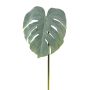 Deko Blatt Philodendron Monstera Deliciosa MELIAT, grün-grau, 80cm