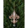 Acryl Anhänger Heraldische Lilie AZARIEL, Glitzer, roségold, 15cm