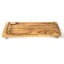 Vitage Holztablett FENRIK mit Henkel, natur geflammt, 40x14x4cm