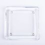 Eckiger Kerzenuntersetzer VINCENTIA aus Glas, klar, 13,6x13,6cm