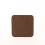 Quadratischer Press Korkuntersetzer MANARA, dunkel-natur, 14,5x14,5x2cm